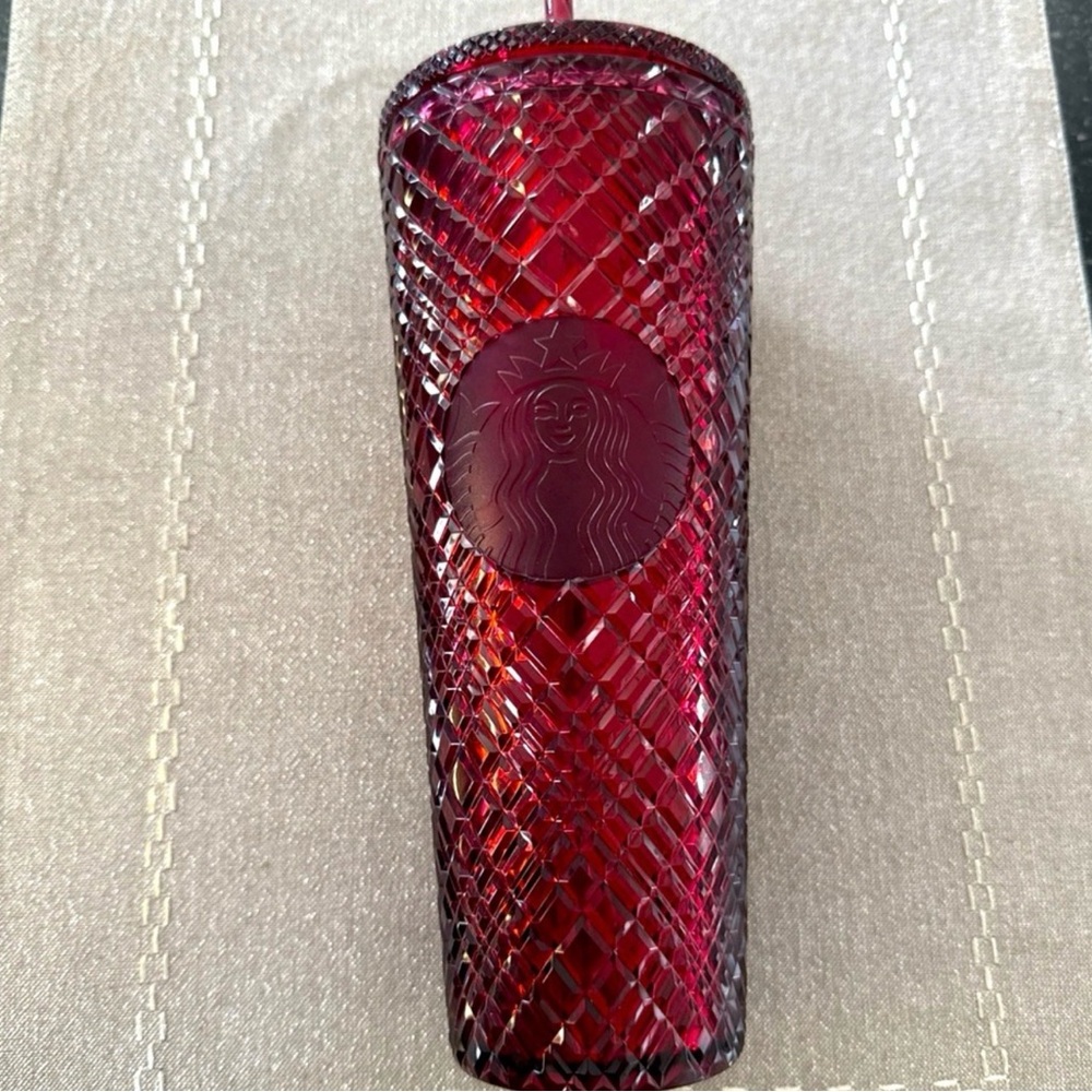 Starbucks Deep Red Textured Tumbler